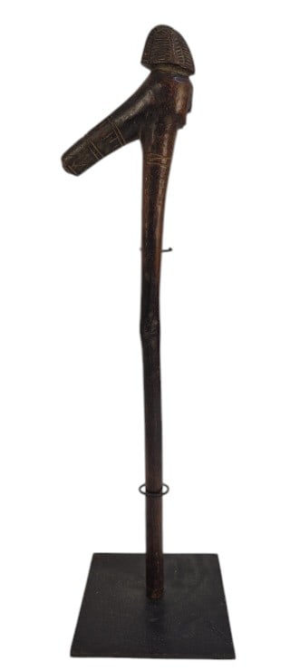 African Hand-carved Wooden Tool: IMPORTANT NOTE: Legacy Auctions offers reasonably priced in-house and 3rd Party shipping options, but you must select Arrange My Own Shipping as part of your post-auction purchase options. African han