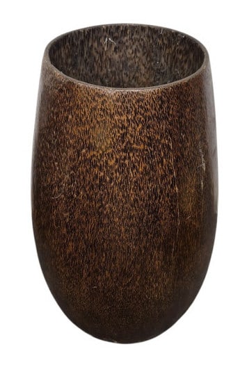 Coconut Palm Wood Floor Vase: IMPORTANT NOTE: Legacy Auctions offers reasonably priced in-house and 3rd Party shipping options, but you must select Arrange My Own Shipping as part of your post-auction purchase options. Coconut pal