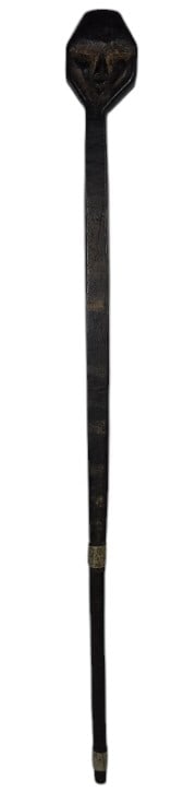 Hand Carved African Walking Stick w/ Face 32" (1 of 9)