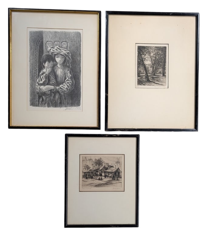 3 Signed Etchings Swann Martin F.S. Hayden (1 of 12)