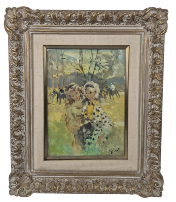 Pierre Grisot (French, 1911-1995) Oil On Canvas: IMPORTANT NOTE: Legacy Auctions offers reasonably priced in-house and 3rd Party shipping options, but you must select Arrange My Own Shipping as part of your post-auction purchase options. Pierre Gris