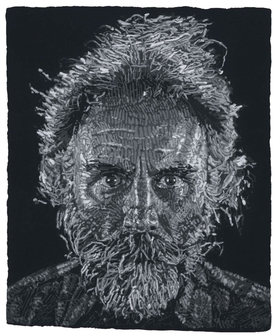 Lucas paper is a Stenciled paper print by Chuck Close (1 of 1)