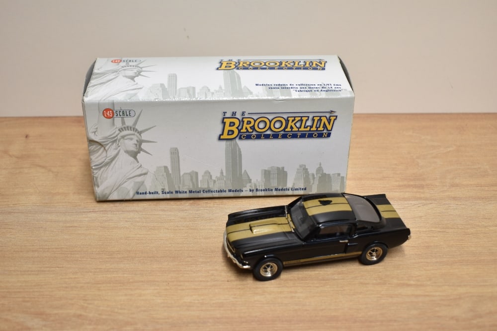 A Brooklin Model 1:43 scale die-cast, BRK 124X 1966 Ford Mustang GT 350-H, black, damage to paint (1 of 1)