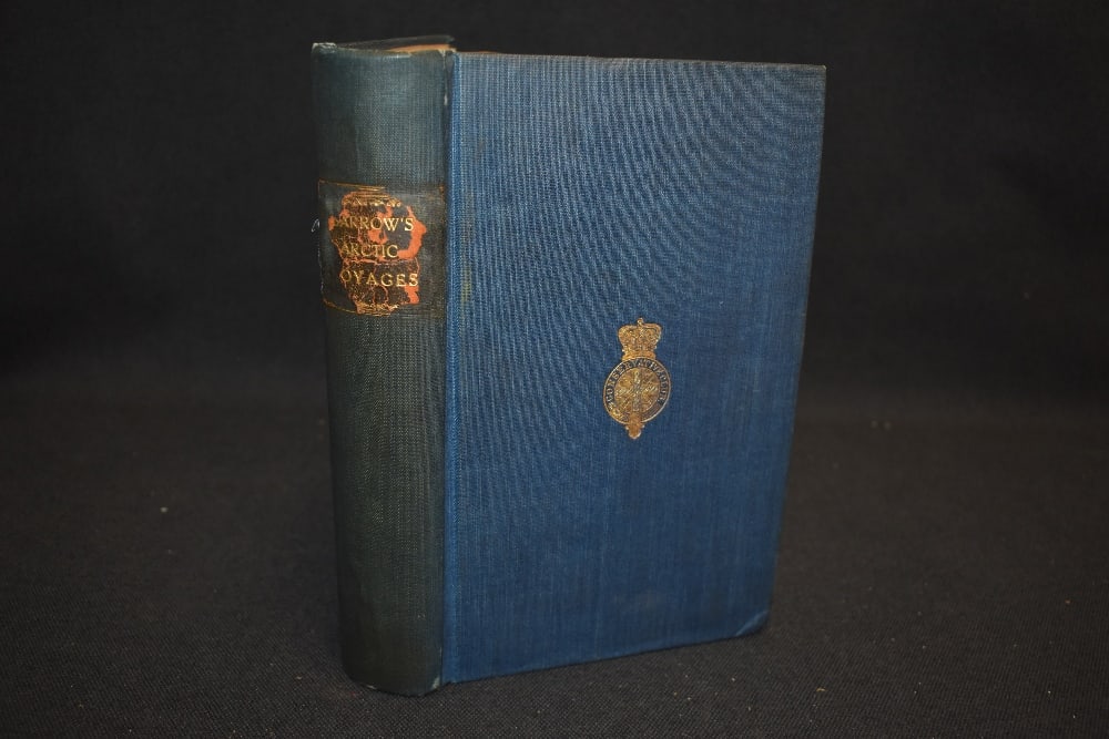Polar Travel. Barrow, Sir John - Voyages of Discovery and Research Within the Arctic Regions, from: Polar Travel. Barrow, Sir John - Voyages of Discovery and Research Within the Arctic Regions, from the year 1818 to the present time: &c. London: John Murray, 1846. With portrait and maps. Ex-libr