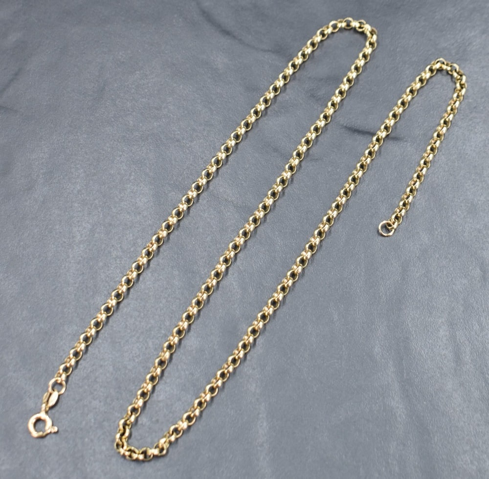 A 9ct gold belcher link chain, approx 20' & 11.8g (1 of 1)