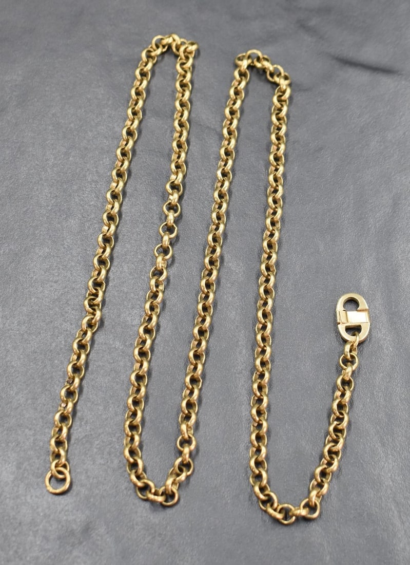 A 9ct gold belcher link chain, approx 24' & 25.3g (1 of 1)