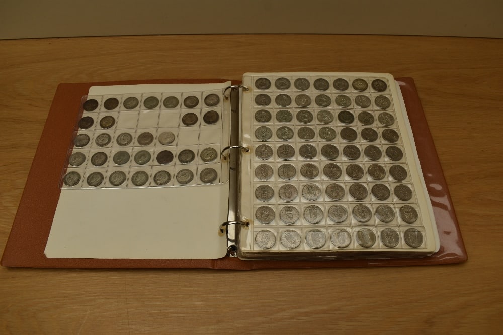 A GB Coin Album, Georgian to Elizabeth II, Shilling to Double Florin, Silver and Cupro-Nickel, (1 of 3)