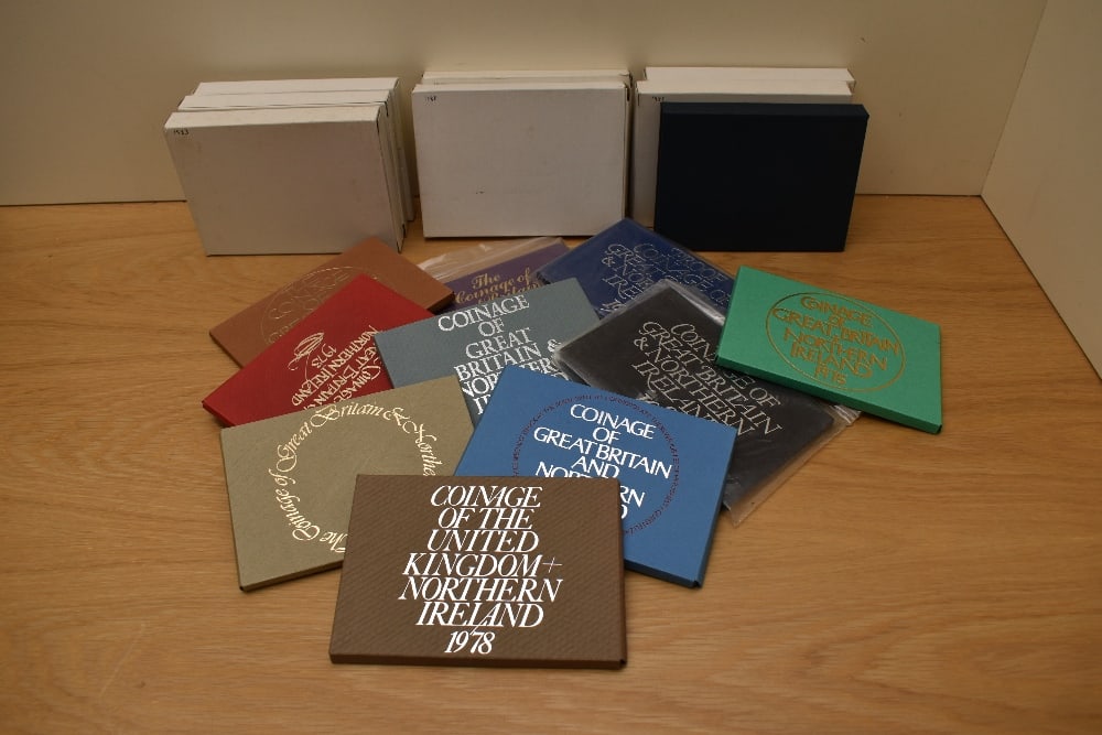 A collection Great Britain & Northern Island Year Sets, 1973, 1974, 1975, 1976, 1977, 1978, 1979, (1 of 2)