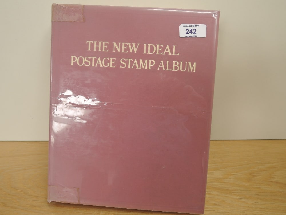 NEW IDEAL POSTAGE STAMP ALBUM 1840-1935 WITH USED STAMP COLLECTION WITHIN New Ideal Postage Stam (1 of 7)