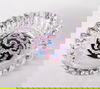 A rare Whitefriars glass silver jubilee 1952-1977 ashtray, with jubilee garland and crown to