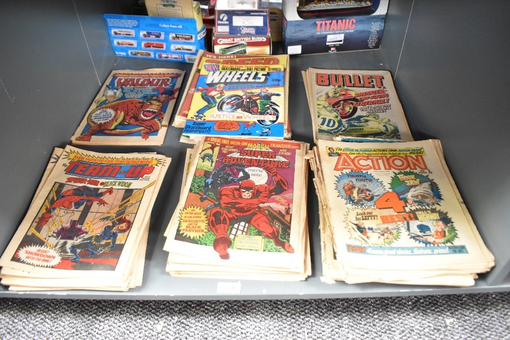 A collection of 1970's and later Comics including Action, Forces in Combat, Marvel Super (1 of 1)