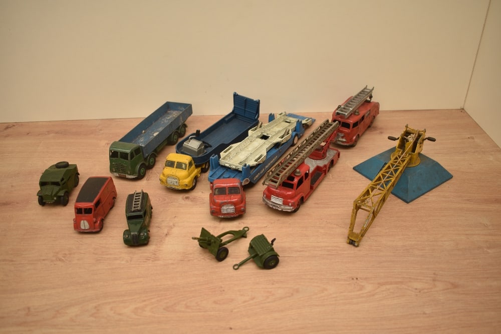 Eleven Dinky & Corgi Die-casts including Dinky Foden Eight Wheel Wagon, Corgi Carimore Low Loader (1 of 1)