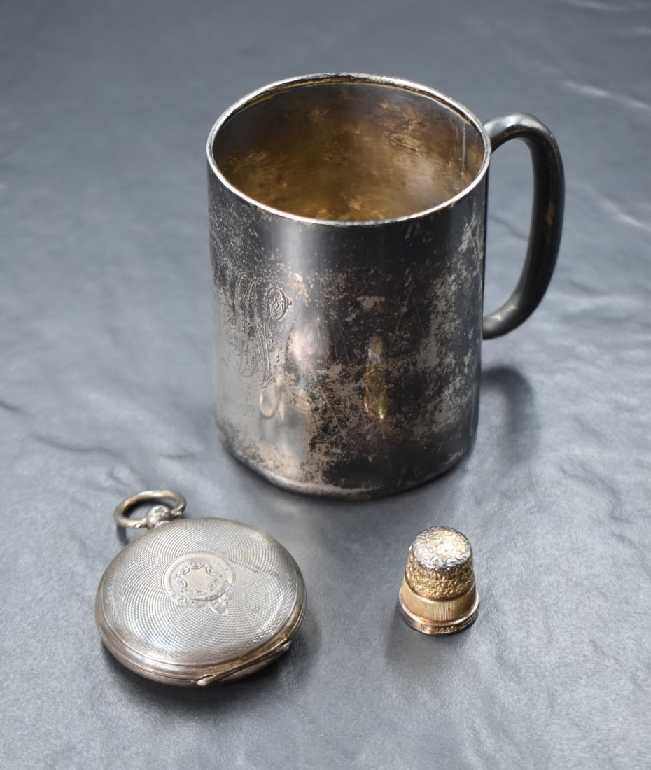An Edwardian silver cup, of traditional form having engraved 'JCW May 21st 1910', marks for (1 of 5)