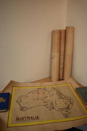 Maps. Four rolled maps attributed to: Annie Wright, Aged 14, Wawne C. E. School 1896-7. Depicting