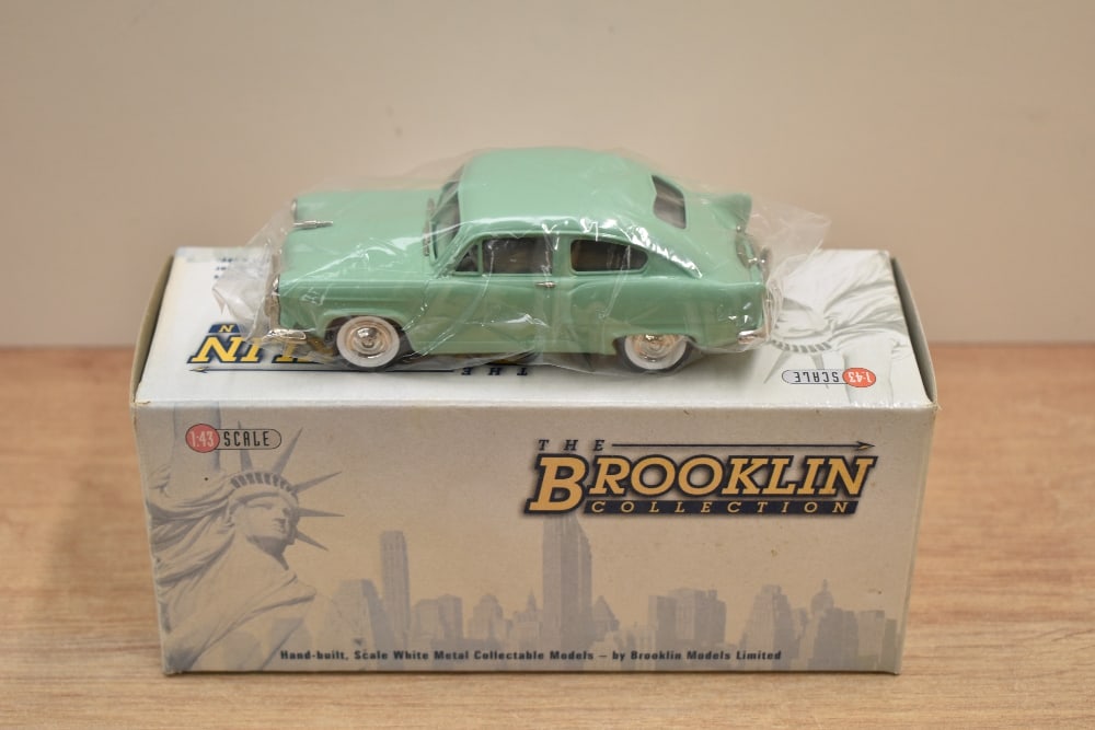 A Brooklin Models The Brooklin Collection 1:43 scale die-cast, BRK 118 1951 Kaiser-Frazer Henry J,: A Brooklin Models The Brooklin Collection 1:43 scale die-cast, BRK 118 1951 Kaiser-Frazer Henry J, Aloha Green, in original box with inner packaging, appears unused
