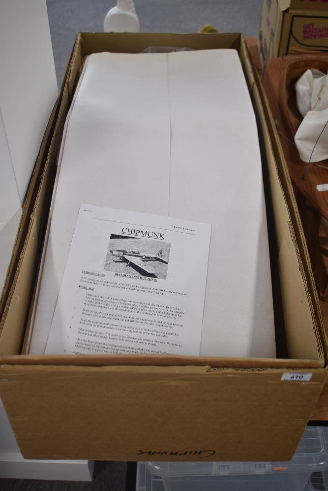 A Galaxy Models and Hobbies Ltd wooden model kit, Chipmunk Aircraft, boxed with instructions (1 of 2)