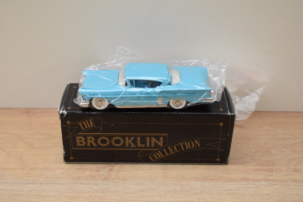 A Brooklin Models The Brooklin Collection 1:43 scale die-cast, BRK 48 1958 Chevrolet Impala,: A Brooklin Models The Brooklin Collection 1:43 scale die-cast, BRK 48 1958 Chevrolet Impala, Licensed by General Motors Corporation, in original box with inner packaging, appears unused