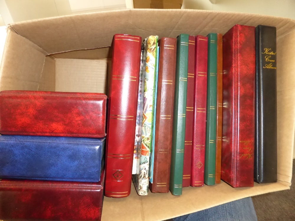 14 x WORLD STAMP AND COVER COLLECTIONS IN LARGE BOX ALL ERAS Hefty box with 14 world stamp (1 of 6)