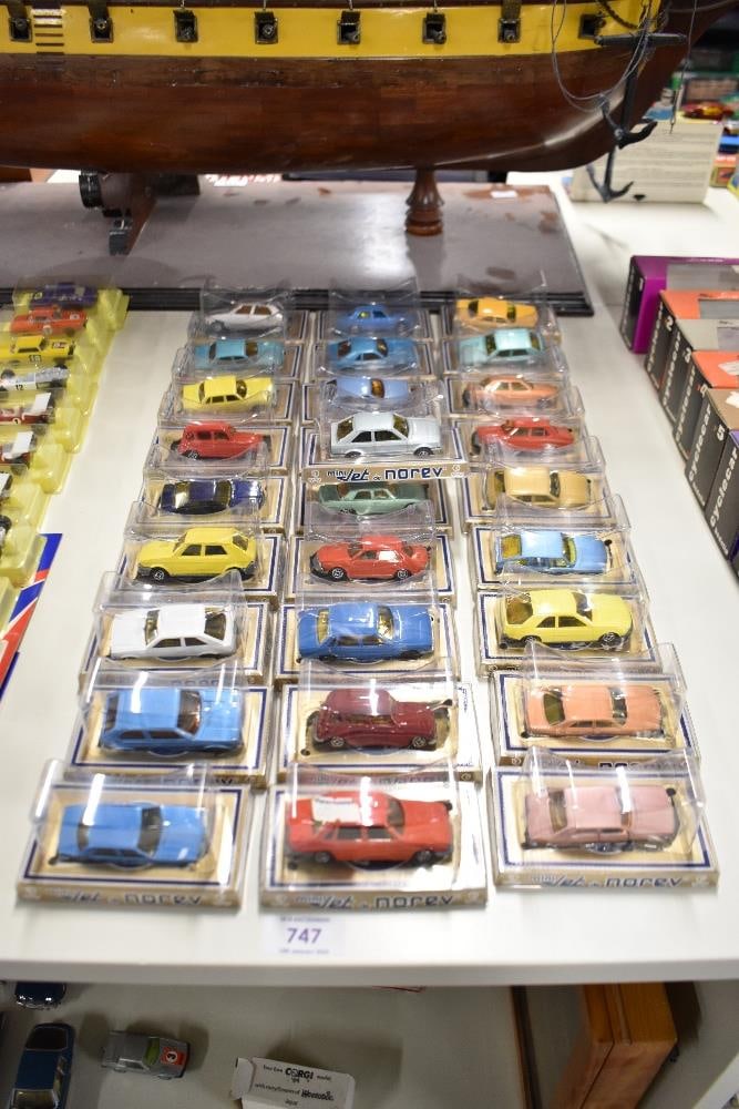 Twenty Eight Norev Mini Jet Die-casts including Renault 12 TL, Mercedes 280SE, Ford Escort, BMW (1 of 1)