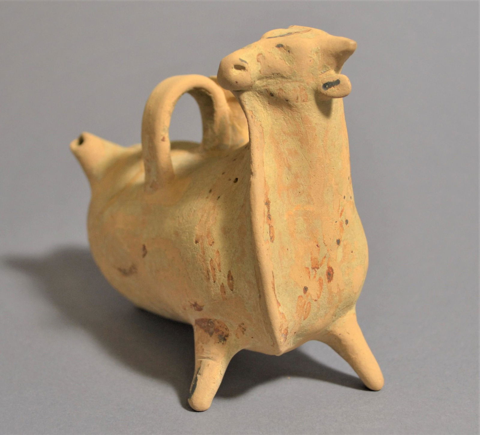 Ancient Sicilian Ceramic Askos In The Shape Of A Bull (1 of 10)