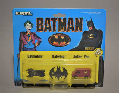 Batman Die Cast Metal Set - MOC - Vintage - 1989 - TM & DC Comics Inc.: Batman Die Cast Metal Set - MOC - Vintage - 1989 - TM & DC Comics Inc. - (20 x 15 x 4 cm)