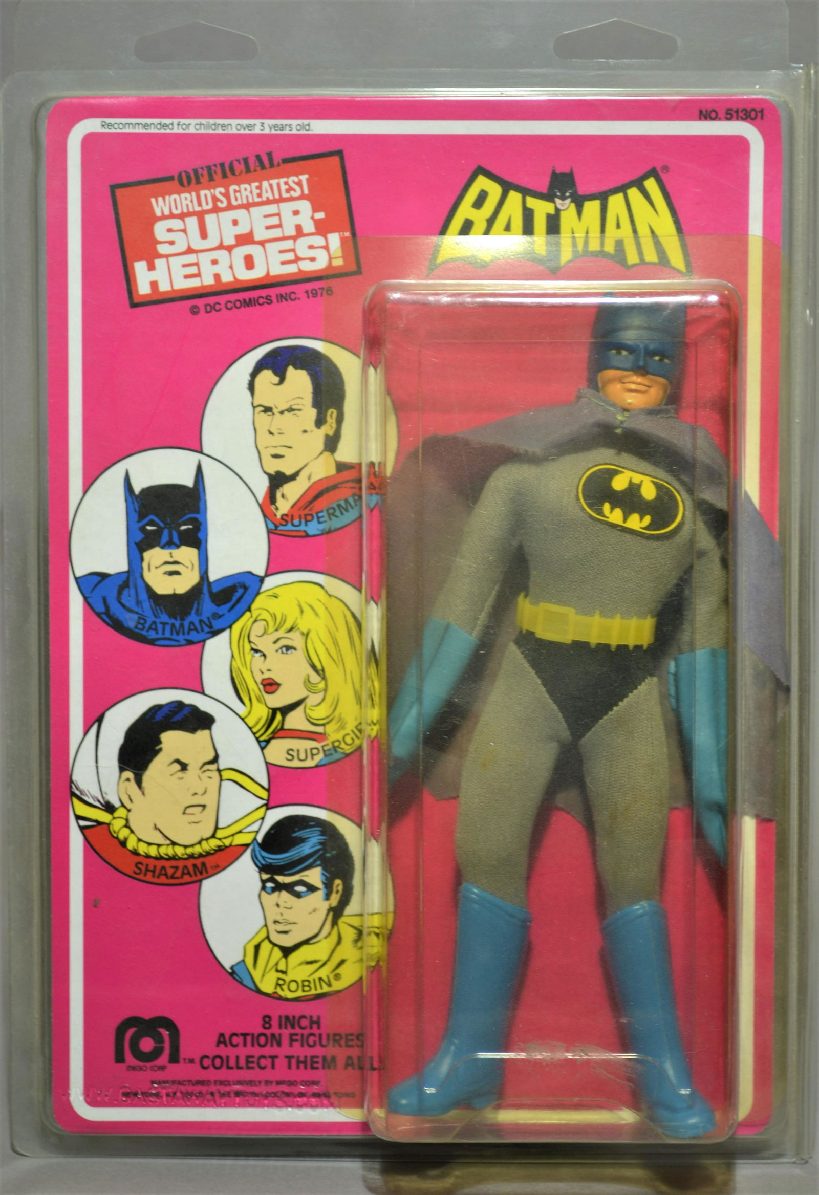 Batman 1976 - Mego Batman with Custom Cardback - MOC - Vintage - DC Comics (1 of 2)