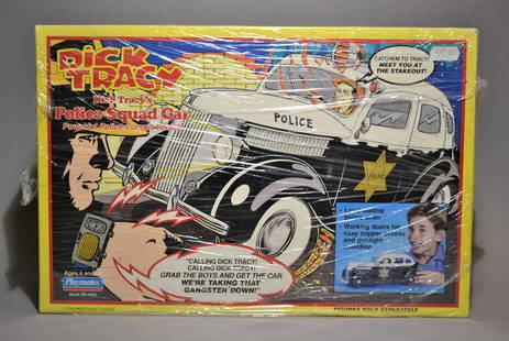 Dick Tracy - Dick Tracy's Police Squad Car - MOC - Vintage - 1990 - Playmates: Dick Tracy - Dick Tracy's Police Squad Car - MOC - Vintage - 1990 - Playmates - (38 x 26 x 16 cm)