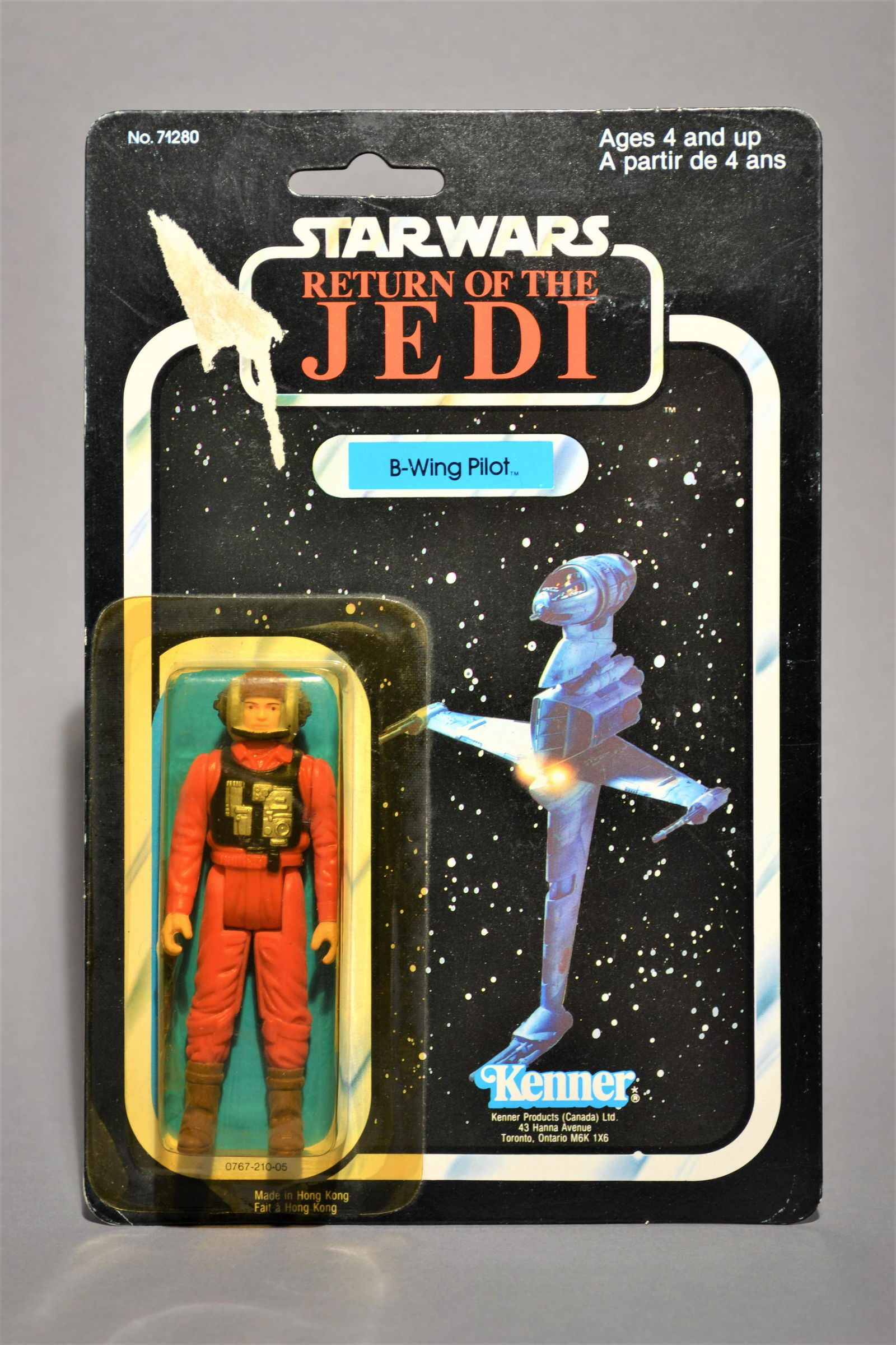 STAR WARS - V: Return of the Jedi - B-Wing Pilot (Canadian Card) - MOC - Vintage - 1983 - Kenner (1 of 3)
