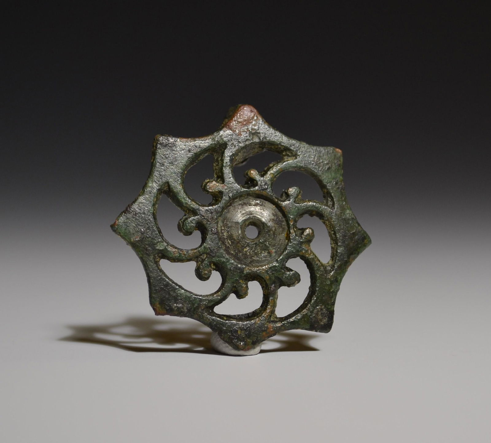 Ancient Roman Bronze Plate Fibula (1 of 2)