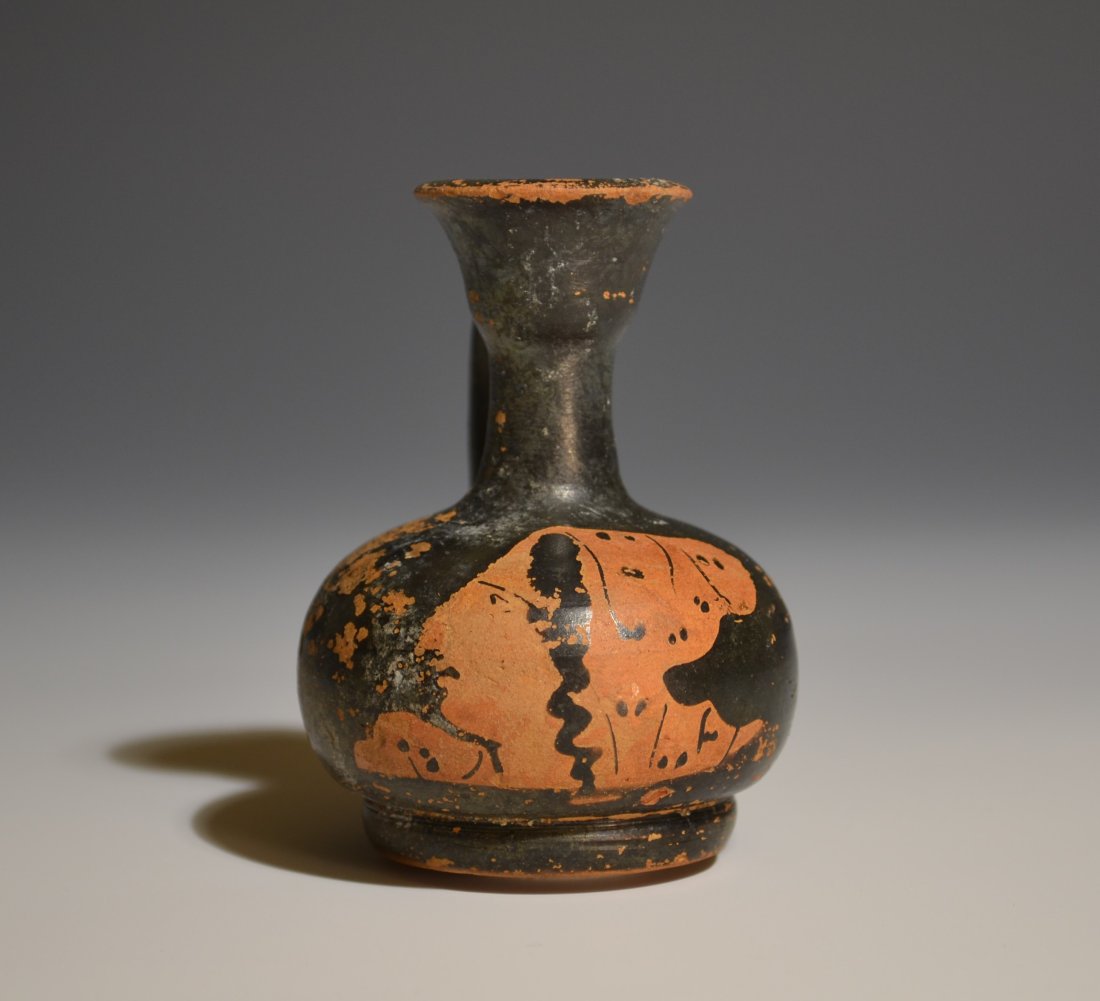 Ancient Apulian Red-Figure Lekythos With Amazone Head (1 of 4)