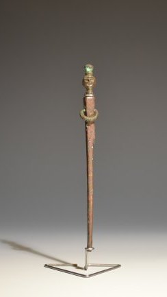 Ancient Celtic Bronze Figural Pen Needle (1 of 5)