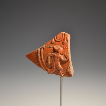 Ancient Roman Terra-Sigillata Fragment Depicting A Man (1 of 3)