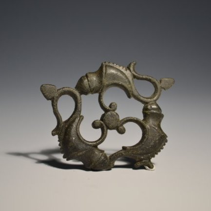 Ancient Celtic Bronze Triskeles With Stylised Boar Heads (1 of 2)