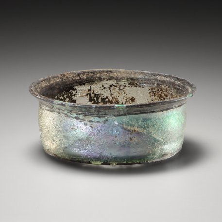 A ROMAN GLASS BOWL WITH HEAVY IRIDESCENCE (1 of 3)
