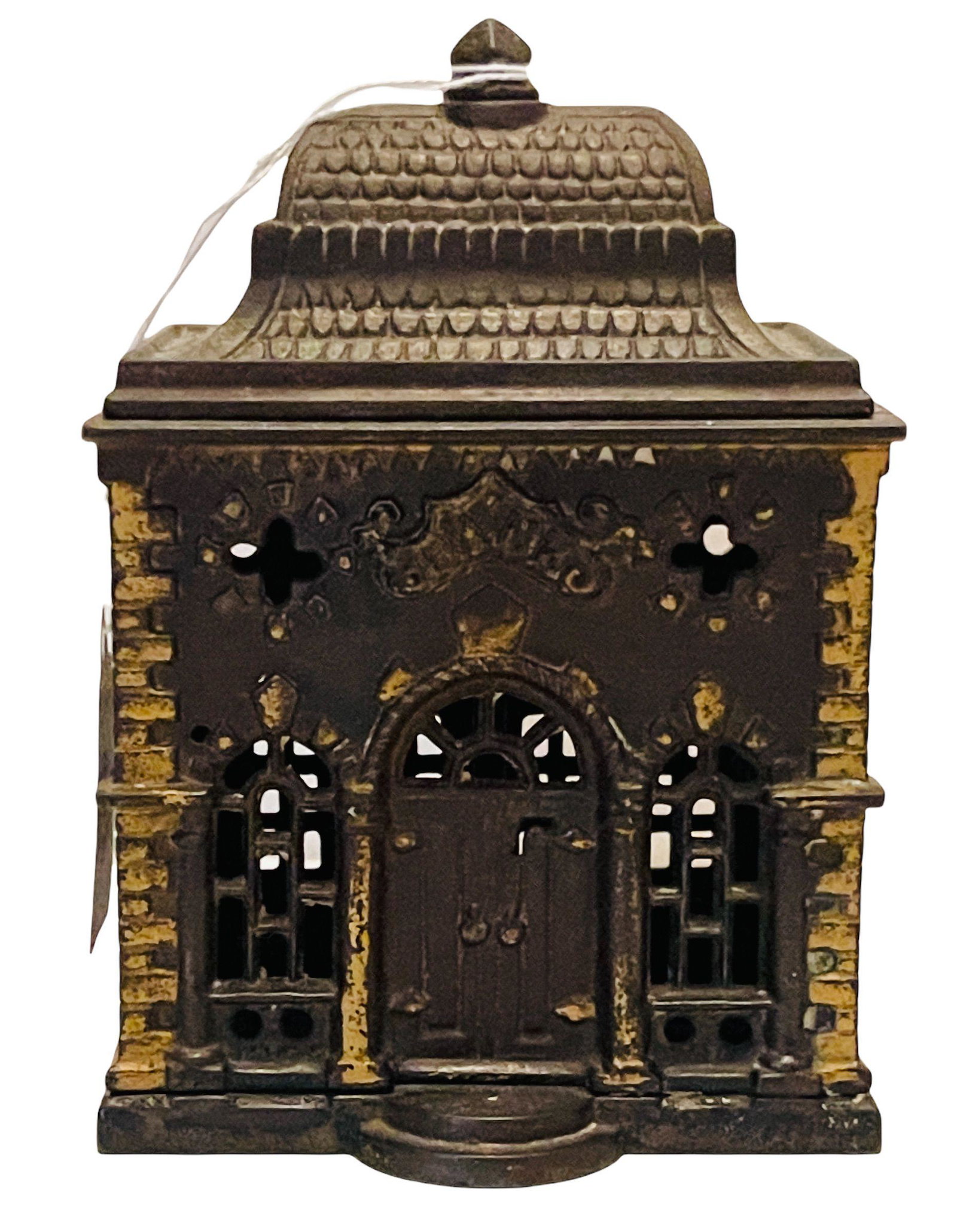 Roof Bank: Brown Japanned Finish. Origin: Cromwell, CT Manufacturer: J. & E. Stevens Co. Material: Cast Iron Period: 1887