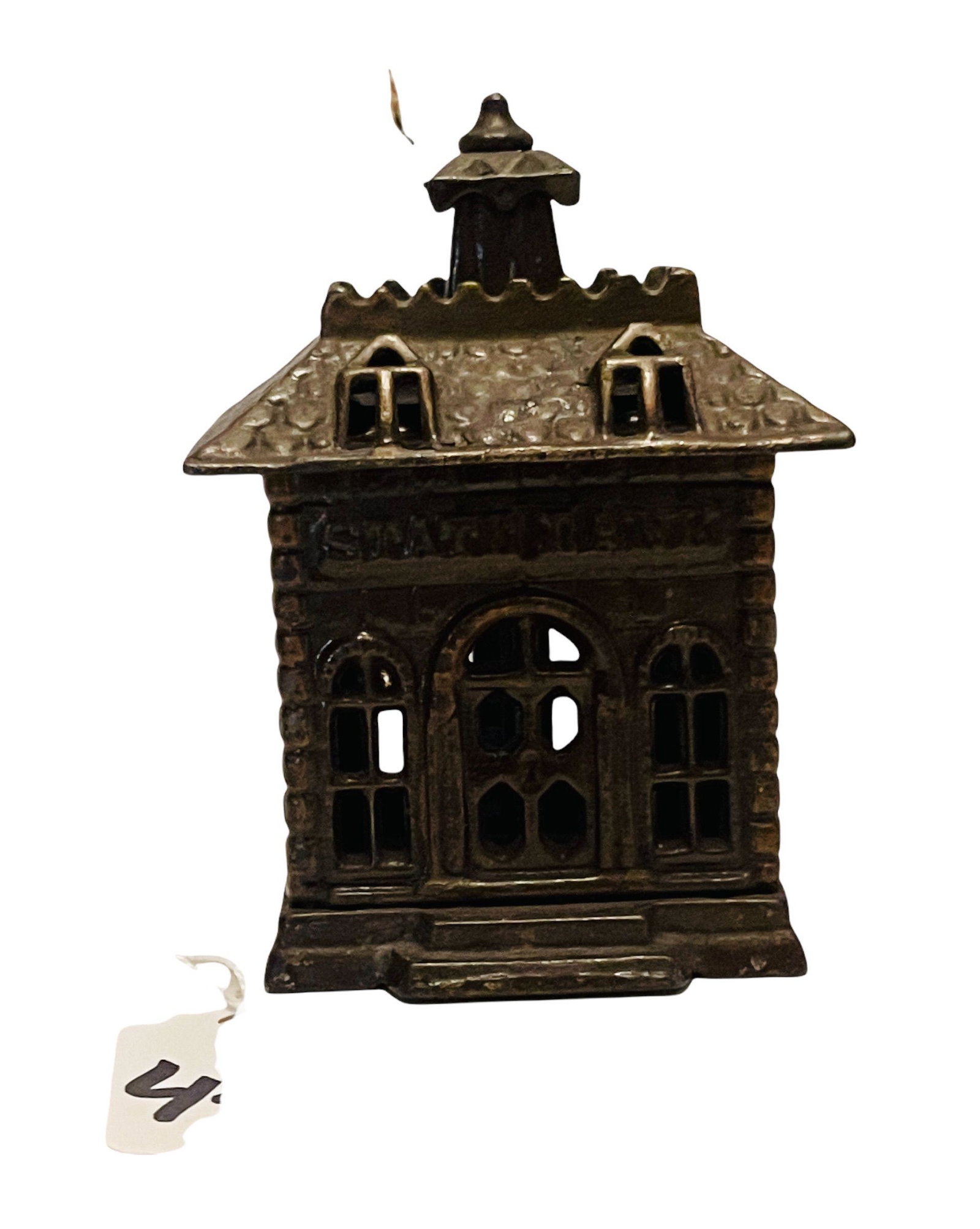 State Bank: 4.125" Tall Origin: Kenton, OH Manufacturer: Kenton Hardware Material: Cast Iron Period: 1905
