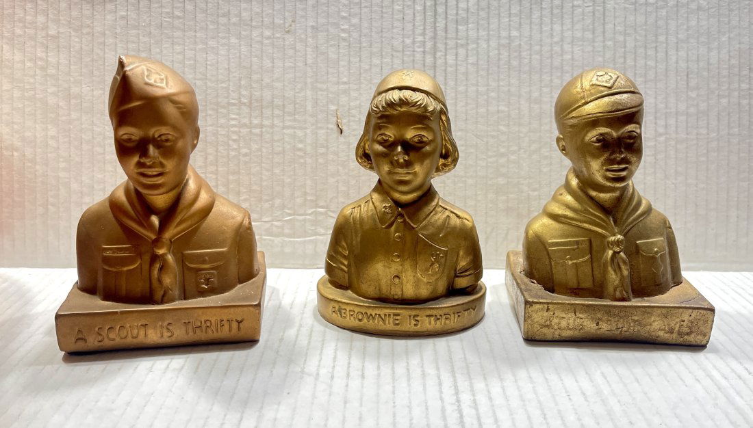 3 Boy & Girl Scout Still Banks (1 of 3)