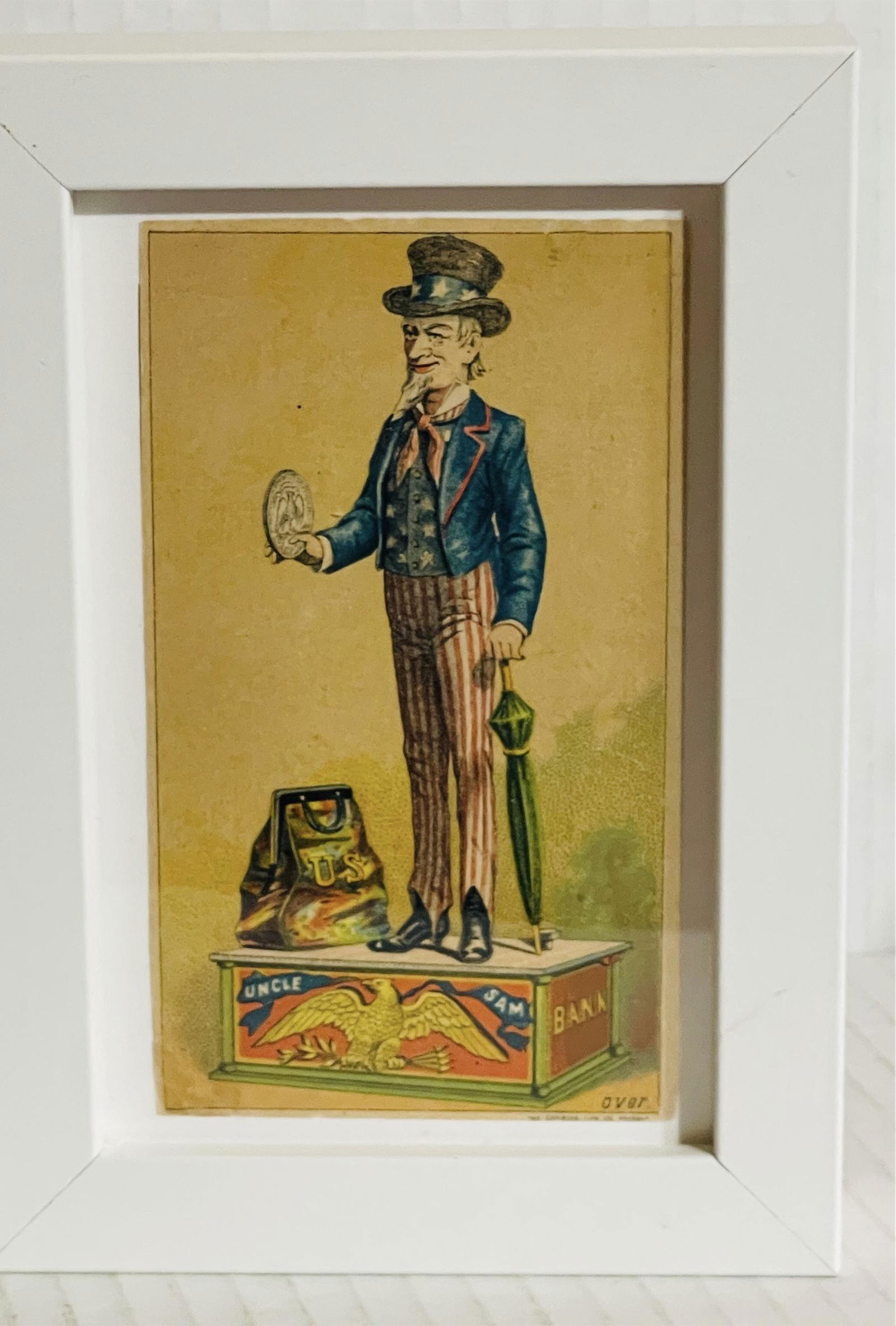 Rare Paper Trade Card for the Uncle Sam Bank - 1890 (1 of 1)