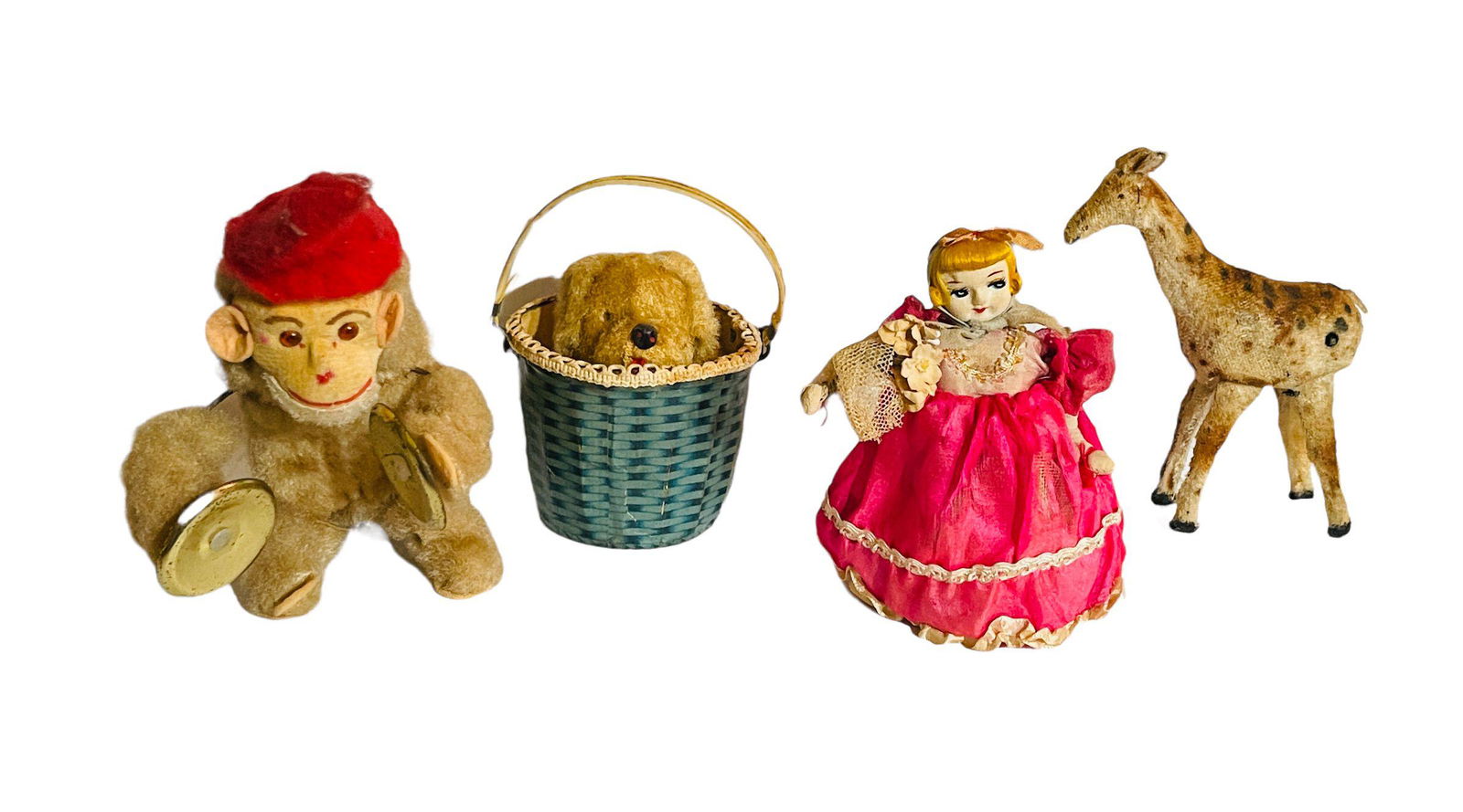 Lot - 4 Wind Up Toys Includes Monkey w/ Cymbals, (1 of 2)