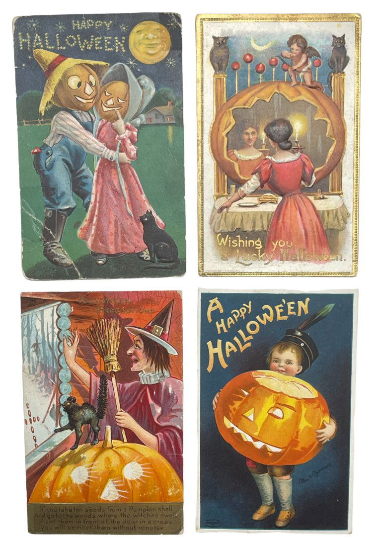 Four Early Halloween Postcards Includes one by Ellen (1 of 2)