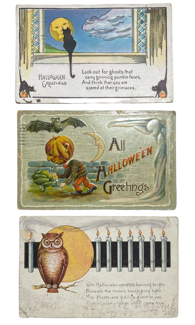 Three Early Horizontal Halloween Postcards (1 of 2)