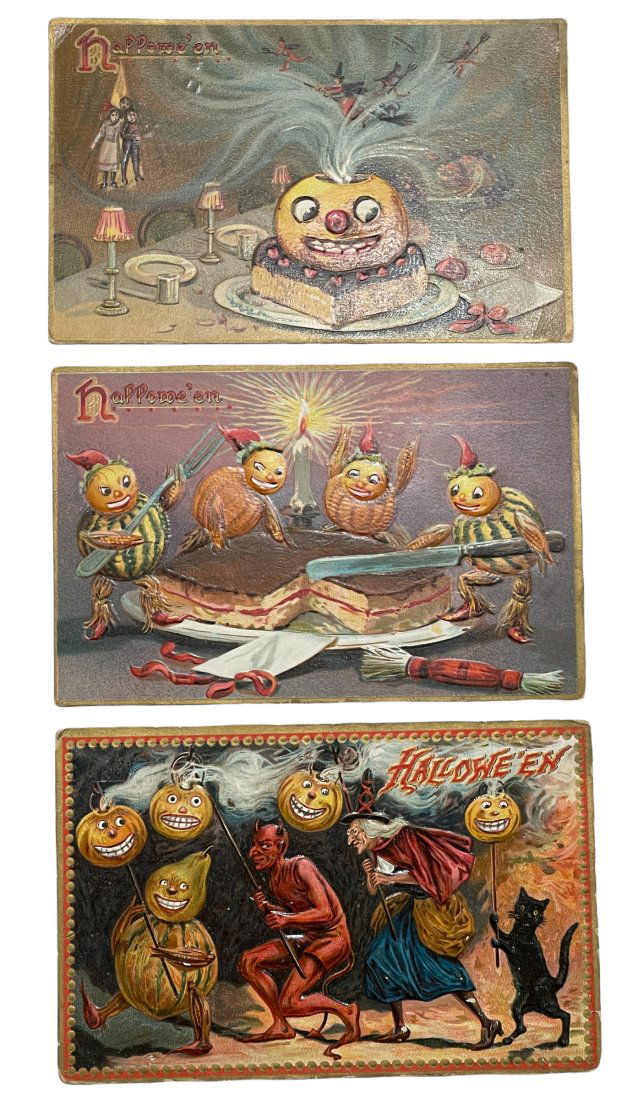 Three Early Raphael Tuck Halloween Postcards (1 of 2)