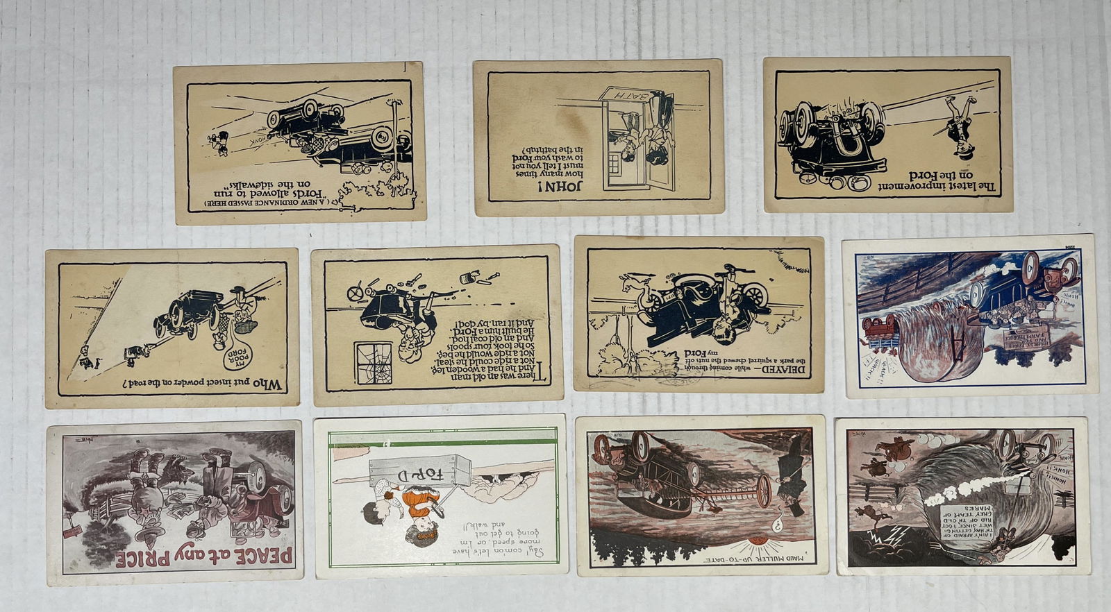 Eleven Early Postcards Related to the Ford Motor. (1 of 2)