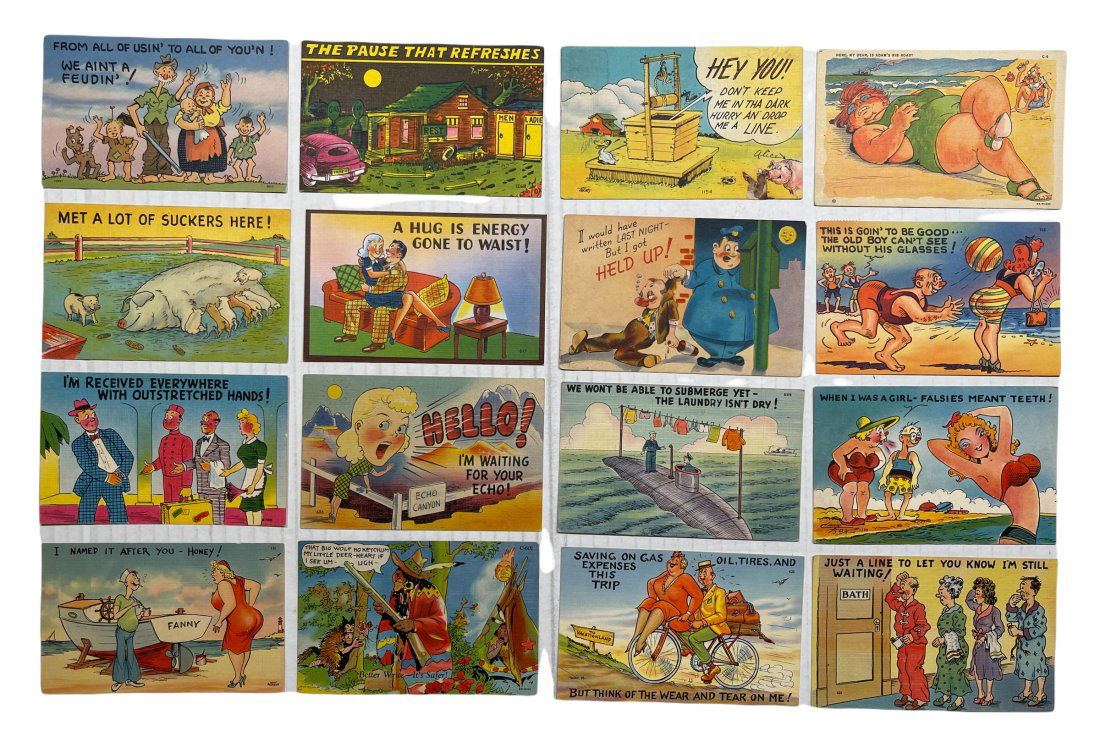 Sixteen Humorous Postcards (1 of 2)