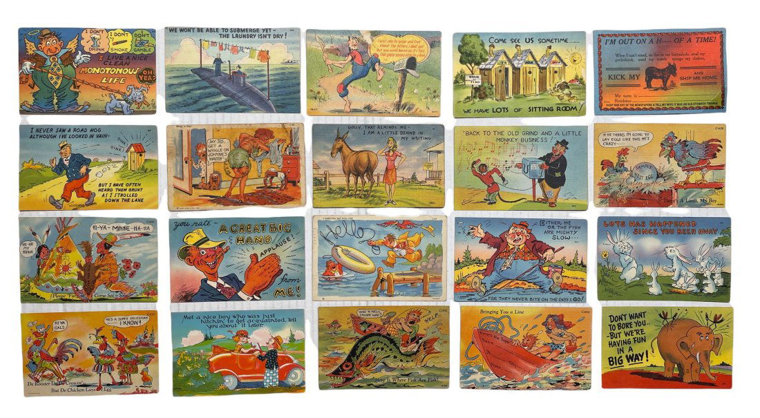 Twenty Humorous Themed Postcards (1 of 2)