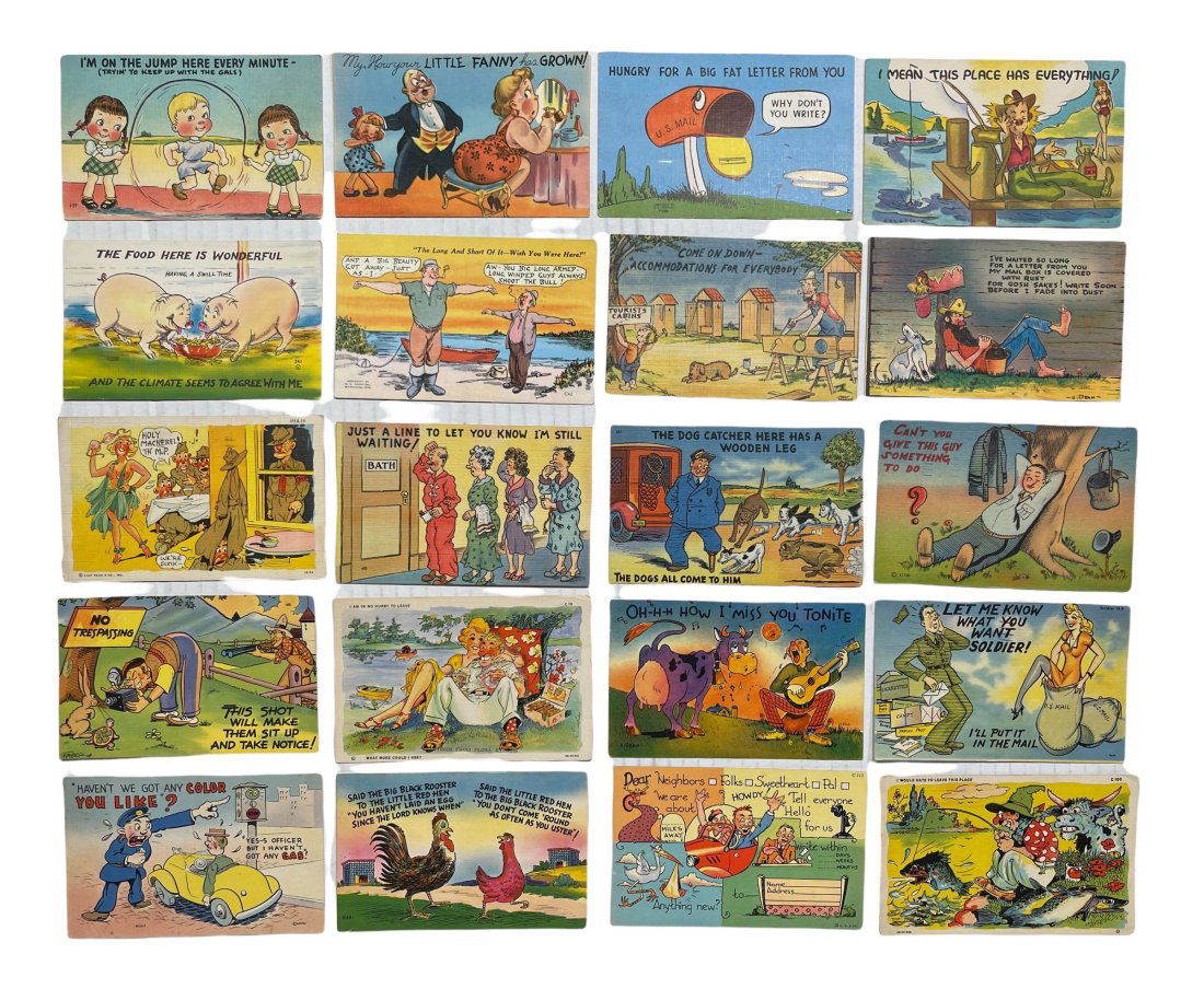 Twenty Humorous Themed Postcards (1 of 2)