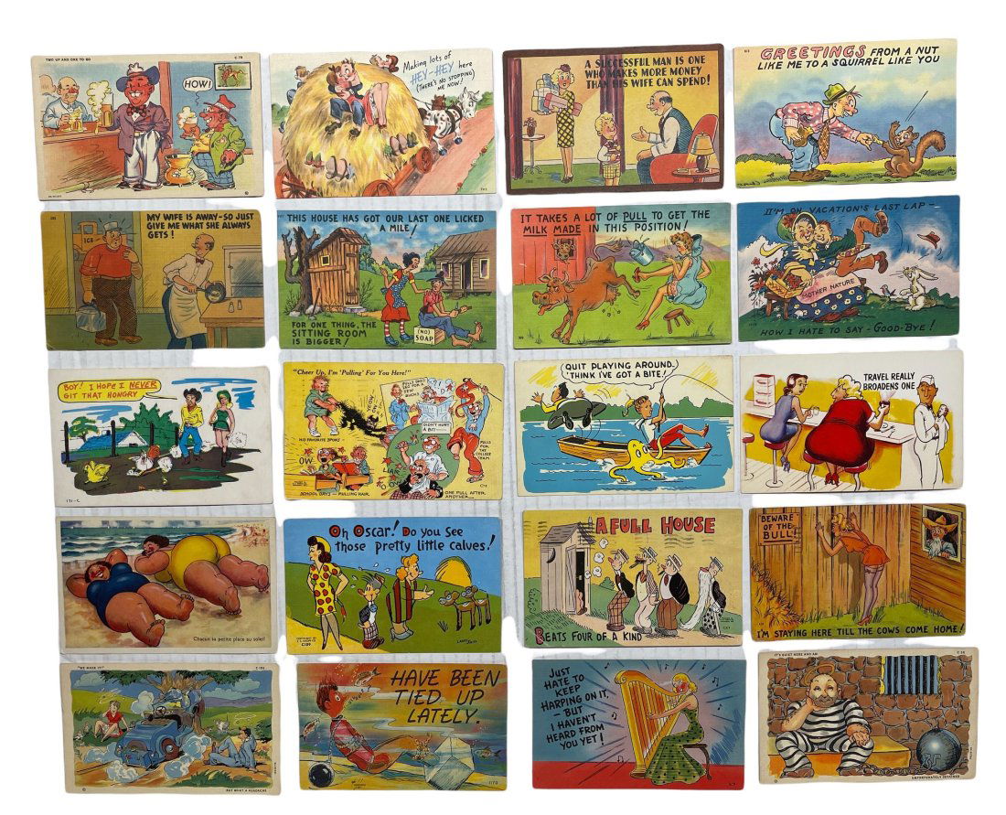 Twenty Humorous Themed Postcards (1 of 2)