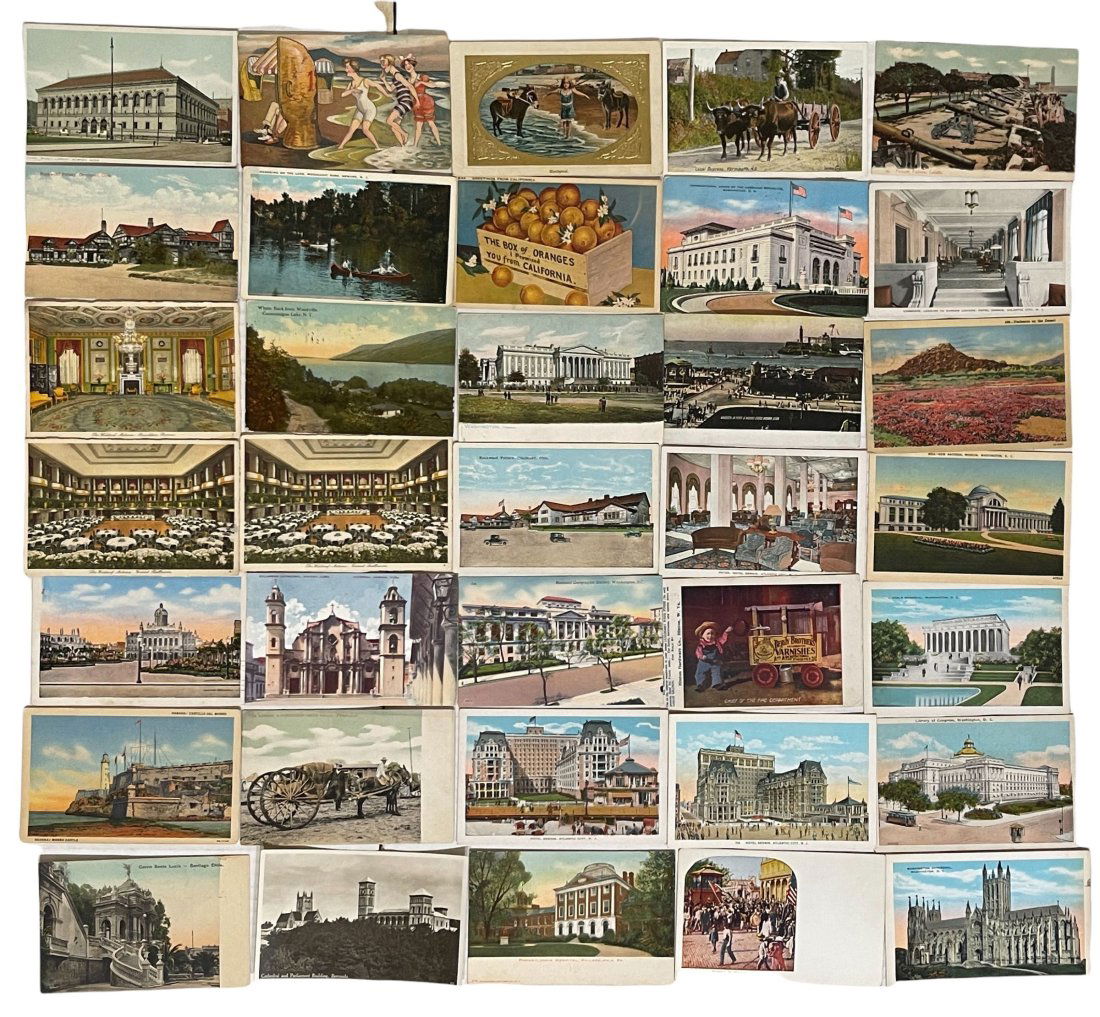 Large Lot of 35 Early Postcards - 31 Geographical (1 of 1)