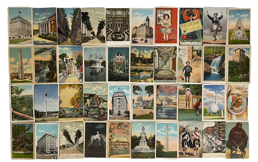 Large Lot of 40 Early Postcards - 32 Geographical (1 of 1)