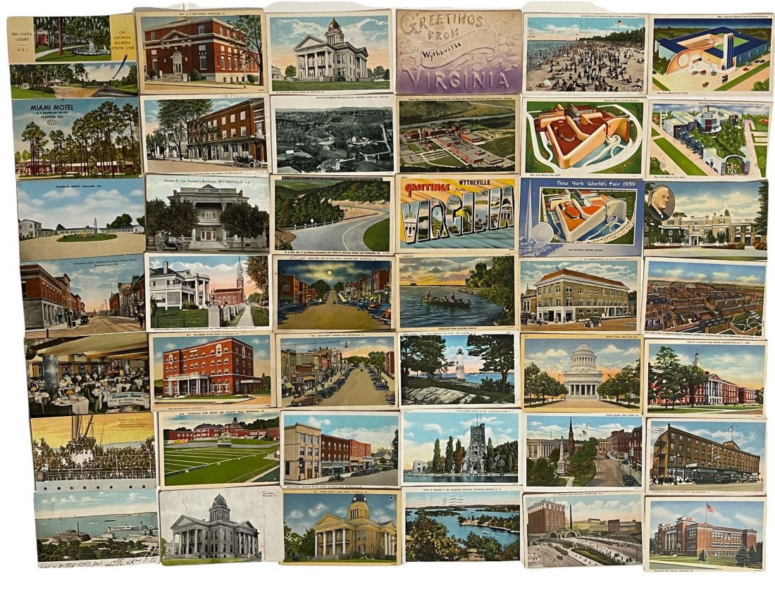 Large lot of 42 Early Postcards. (1 of 2)